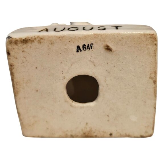 Norcrest Ceramic August Puppy Dog Figurine Japan 3.25" A646 DAMAGED SEE DESCRIPT - Picture 9 of 10